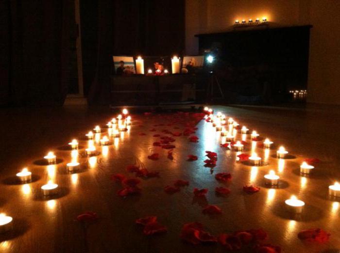 romantiškos žvakės 