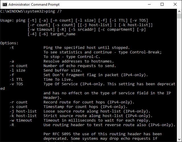 ipconfig komanda